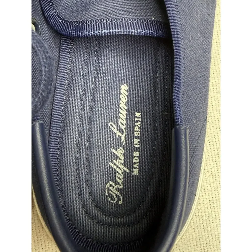 Ralph Lauren Bayston Cotton Men's Canvas Sneaker - Navy - Size 8 D